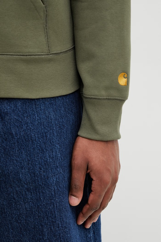 Carhartt WIP Hooded Chase Jacket bluza bawełniana męska zielony I033664.3LRXX