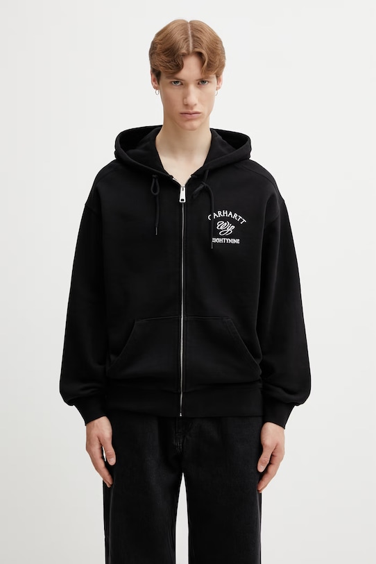 Carhartt WIP Hooded Eightynine Sweat Jacket zip-up sweatshirt cotton Men's black I036373.89XX