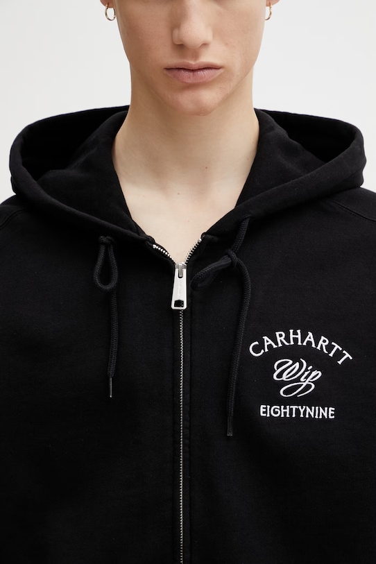 Carhartt WIP Hooded Eightynine Sweat Jacket zip-up sweatshirt cotton Men's black I036373.89XX