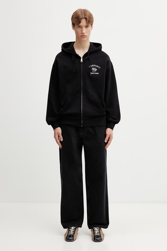 Carhartt WIP Hooded Eightynine Sweat Jacket zip-up sweatshirt cotton Men's I036373.89XX black
