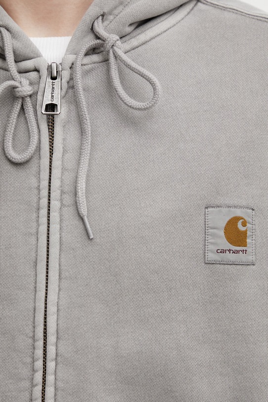 Carhartt WIP Men's Cotton Zip-Up Sweatshirt Hooded Nelson Jacket gray I033064.2LRGD