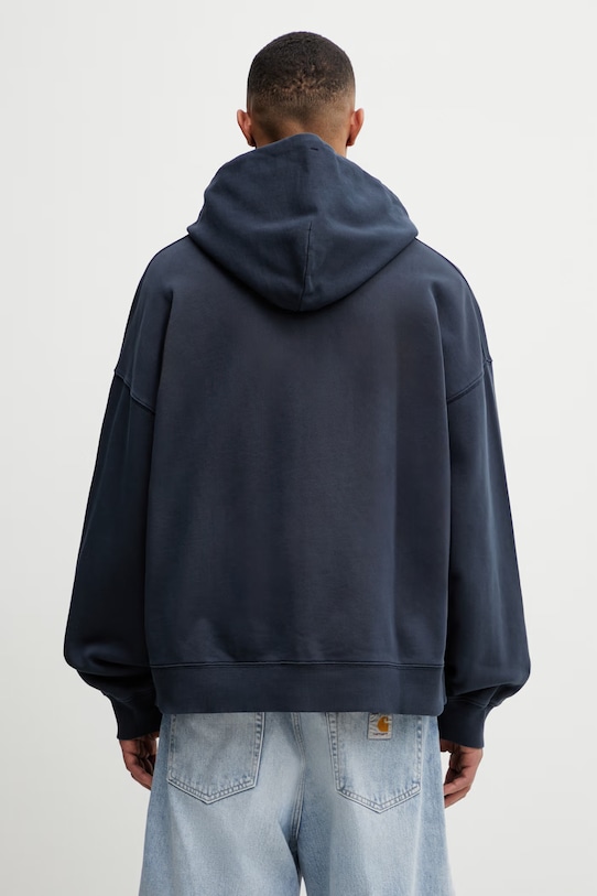 Odzież Carhartt WIP Hooded Benton Sweat Jacket bluza rozpinana z kapturem bawełniana męska I035437.3IWGD granatowy