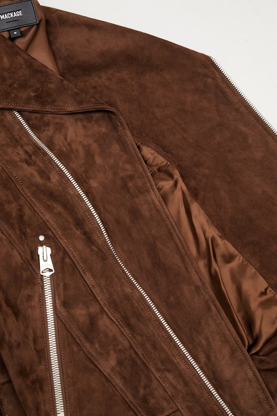 Mackage ramoneska męska zamszowa KENNETH.SU brązowy