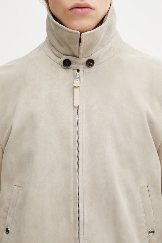 Mackage krótka kurtka zamszowa męska beżowy GIOVANNI.SU