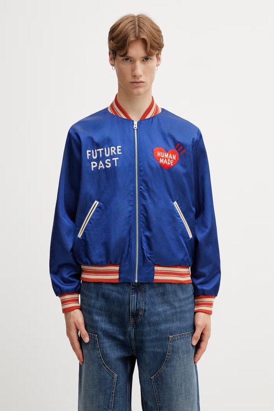 Human Made MENS WOVEN JACKET geacă bomber cu bumbac bărbați albastru HM31JK008