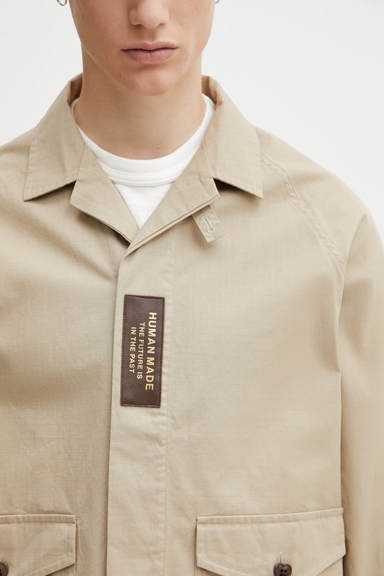Human Made MENS WOVEN JACKET bunda bavlněná pánská béžová HM31JK009
