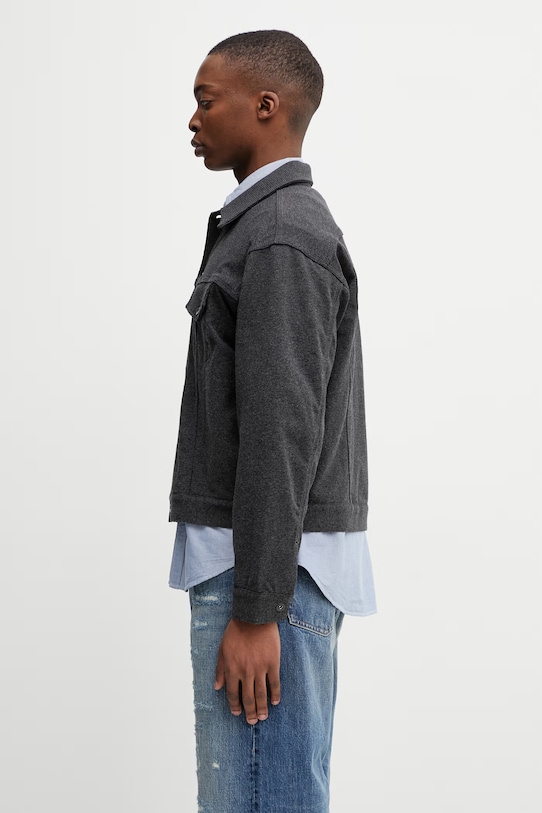 BEAMS коротка куртка бавовняна чоловіча 1118.5061.147 сірий SS26