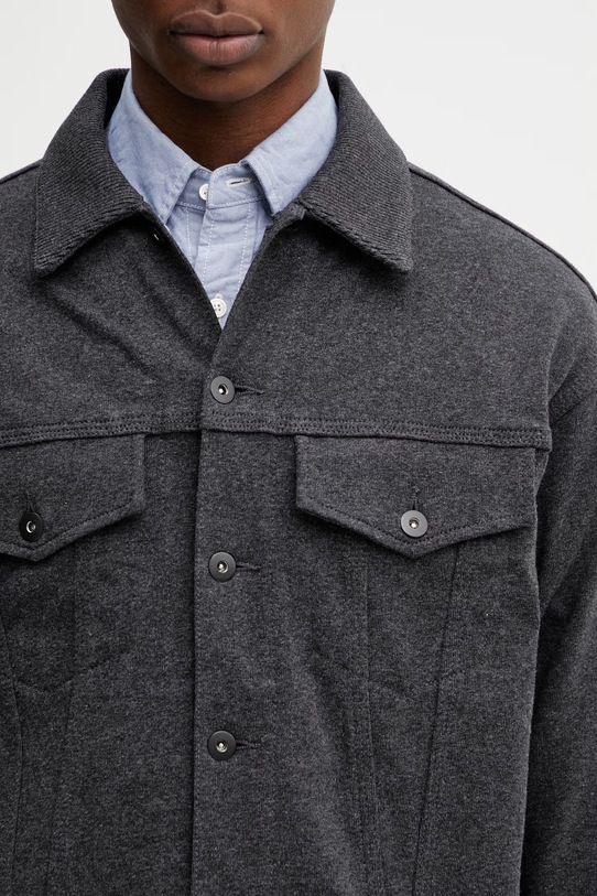 BEAMS коротка куртка бавовняна чоловіча сірий 1118.5061.147