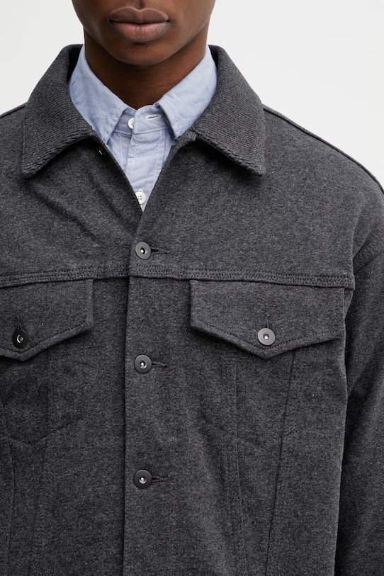 BEAMS коротка куртка бавовняна чоловіча сірий 1118.5061.147