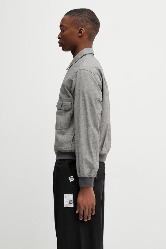 BEAMS коротка куртка чоловіча з домішкою льону 1118.6577.803 сірий SS26