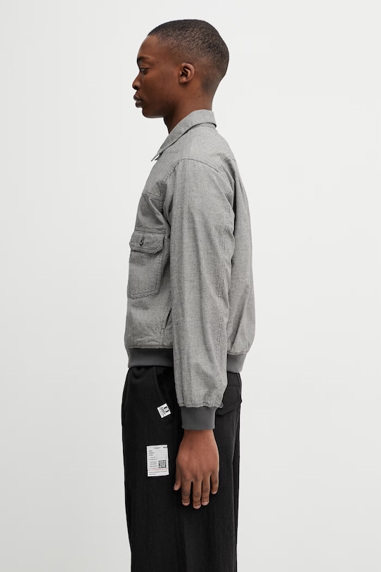 BEAMS коротка куртка чоловіча з домішкою льону 1118.6577.803 сірий SS26