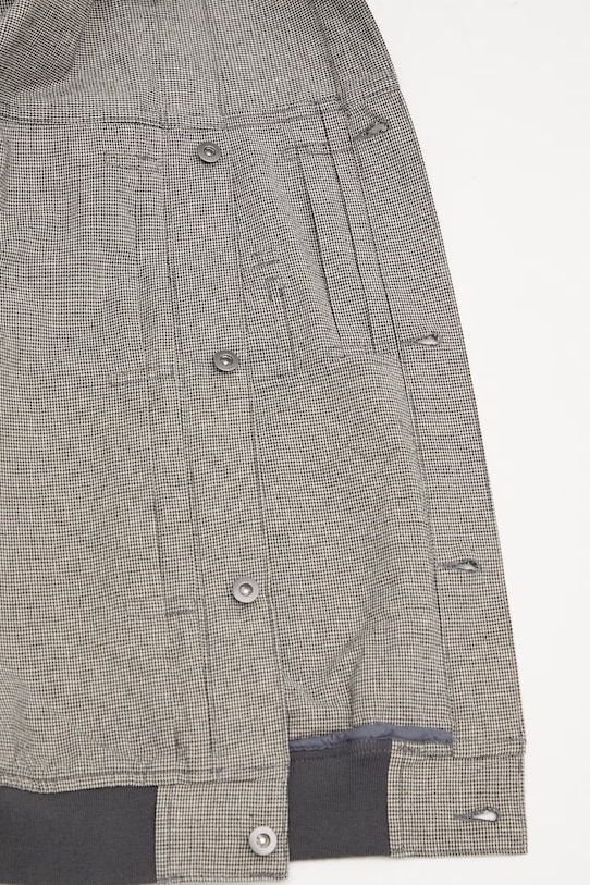BEAMS коротка куртка чоловіча з домішкою льону 1118.6577.803 сірий
