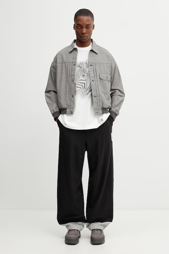 BEAMS коротка куртка чоловіча з домішкою льону 1118.6577.803