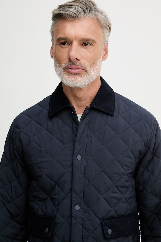 Ρούχα United Colors of Benetton καπιτονέ μπουφάν Ανδρικό 2OKPUN077 σκούρο μπλε