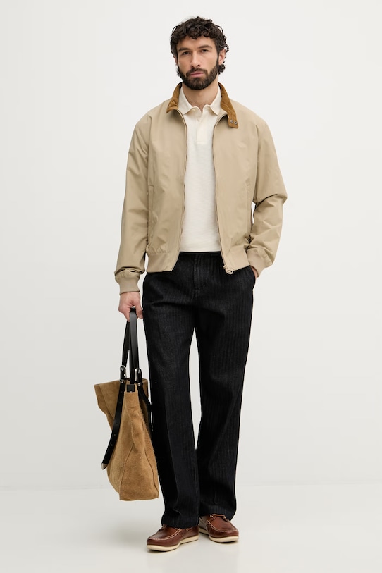 Barbour κοντό μπουφάν ανδρικό Royston MCA0412 μπεζ SS26