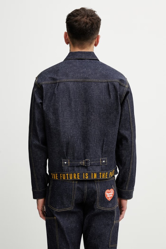 Odzież Human Made kurtka jeansowa jeansowa męska HM31JK002 niebieski