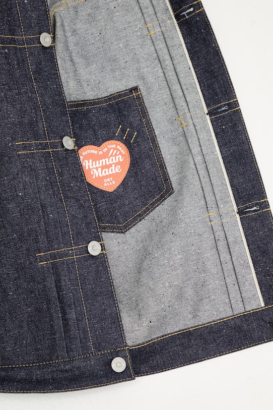 Human Made džínsová bunda rifľová pánska HM31JK002 modrá