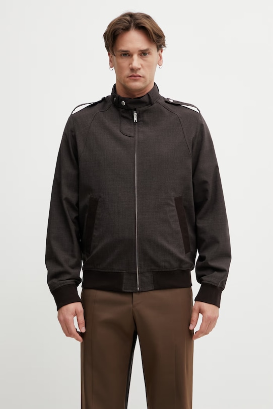 MM6 Maison Margiela kurtka przejściowa z dodatkiem wełny męska brązowy SH2AM0067.M35733