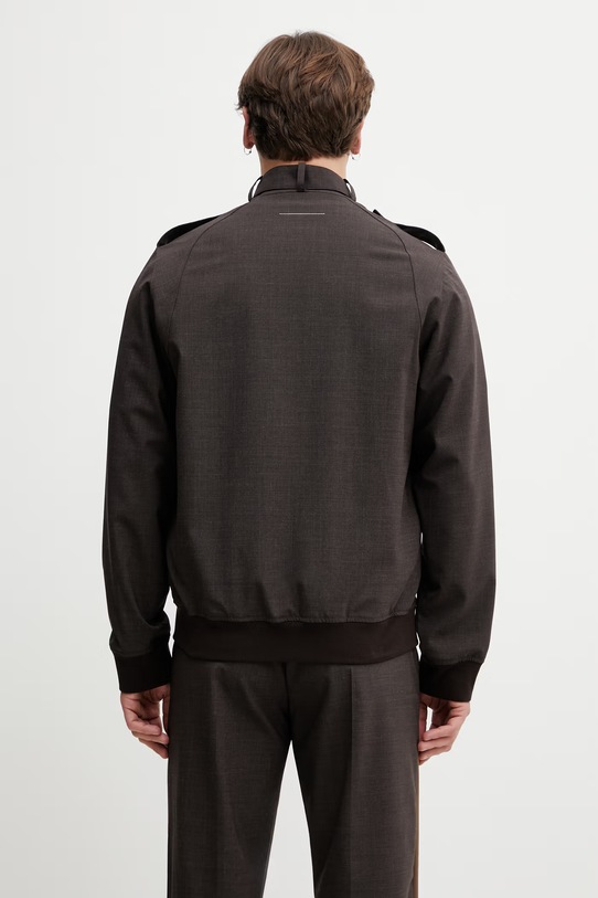 Odzież MM6 Maison Margiela kurtka przejściowa z dodatkiem wełny męska SH2AM0067.M35733 brązowy