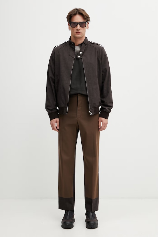 MM6 Maison Margiela kurtka przejściowa z dodatkiem wełny męska SH2AM0067.M35733 brązowy