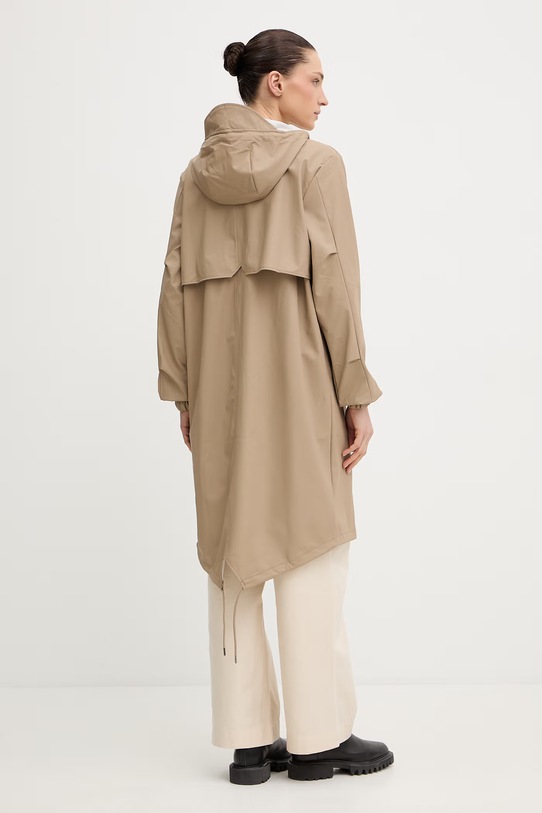 Odzież Rains kurtka przeciwdeszczowa 18140 Fishtail Parka W3 18140.133 beżowy