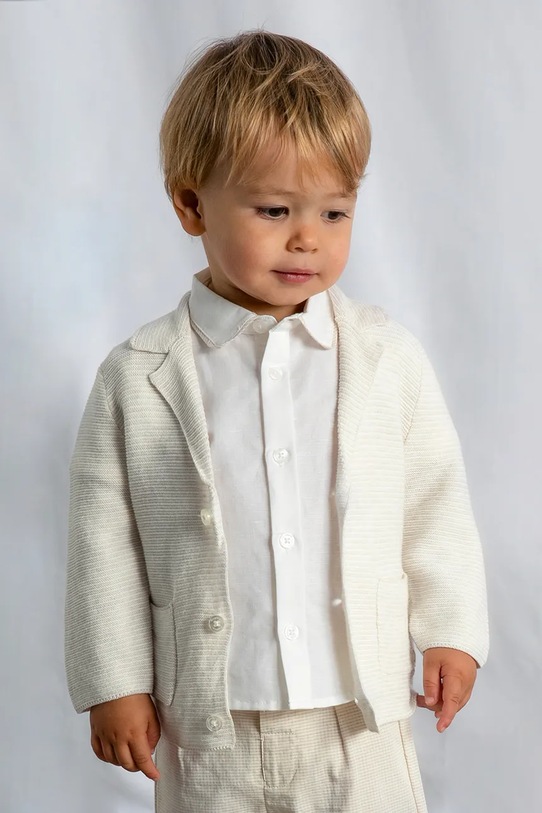 Mayoral marynarka bawełniana niemowlęca 1403.3A.Baby.PPY2 beżowy