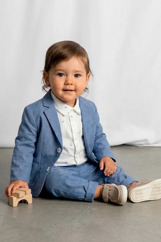 Mayoral marynarka z domieszką lnu dziecięca 1404.3A.Baby.PPY2 niebieski