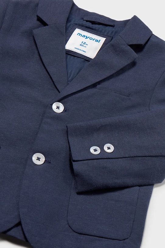 Chłopiec Mayoral marynarka z domieszką lnu dziecięca 1404.3A.Baby.PPY2 granatowy