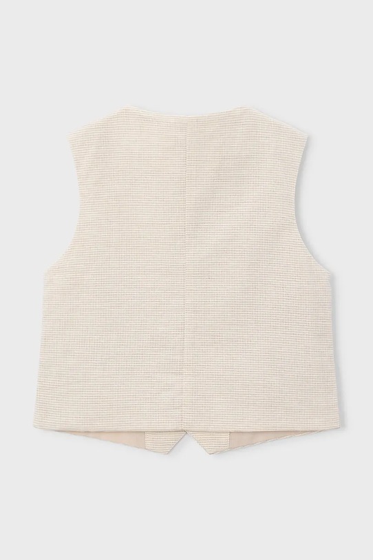 Mayoral kamizelka z domieszką lnu dziecięca 3379.5B.Mini.PPY2 beżowy SS26