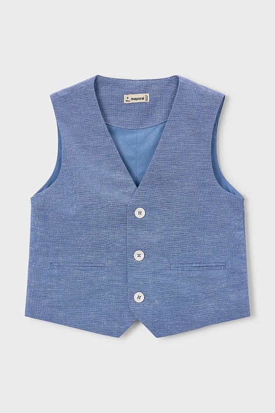 Дитячий жилет з домішкою льону Mayoral тканина блакитний 3379.5B.Mini.PPY2