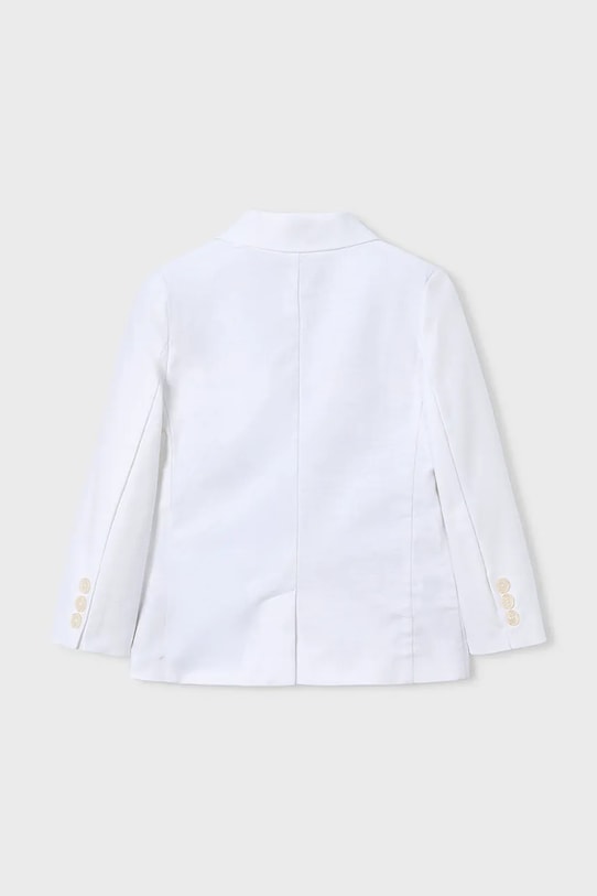 Chłopiec Mayoral marynarka z domieszką lnu dziecięca 3437.5B.Mini.PPY2 biały