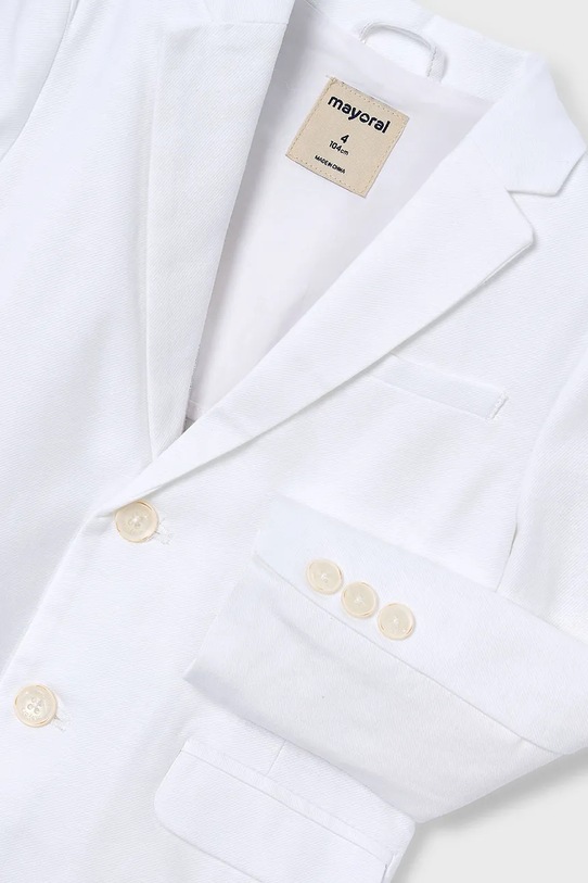 Mayoral marynarka z domieszką lnu dziecięca biały 3437.5B.Mini.PPY2
