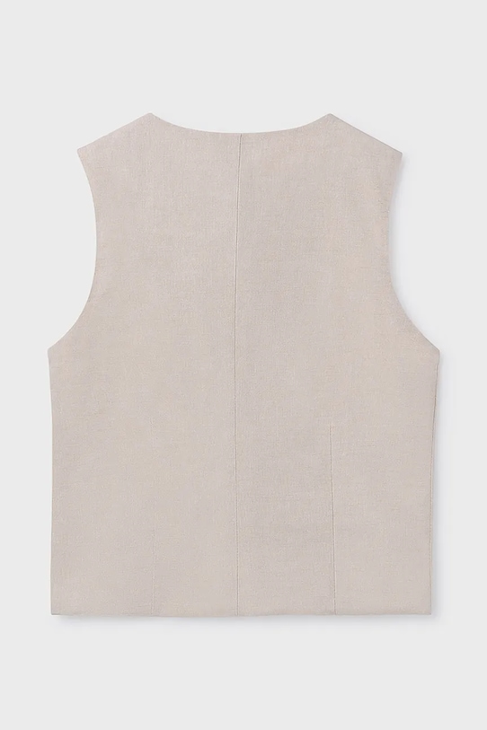 Mayoral kamizelka z domieszką lnu dziecięca 6357.7A.Junior.PPY2 beżowy SS26