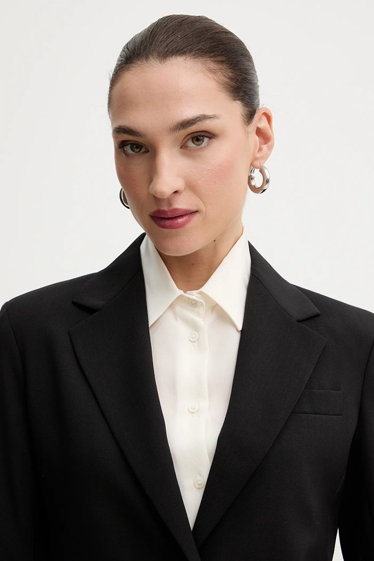 Weekend Max Mara marynarka wełniana LAMINE czarny 2615041071600