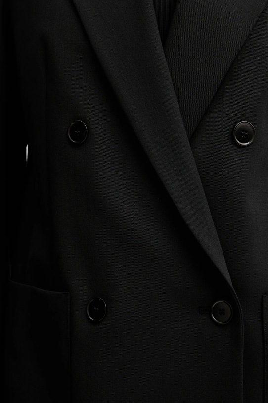 Weekend Max Mara marynarka z dodatkiem wełny VELOCE 2615041081600 czarny