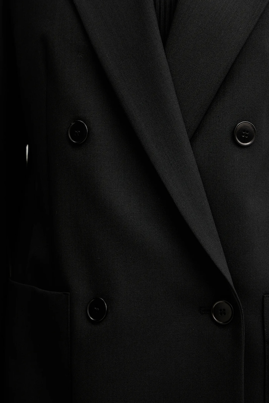 Weekend Max Mara marynarka z dodatkiem wełny VELOCE 2615041081600 czarny