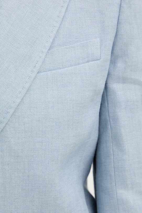 Weekend Max Mara marynarka lniana NALUT 2615041072600 niebieski