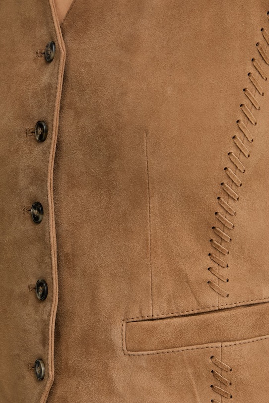 Weekend Max Mara Γιλέκο γυναικείο δέρμα σουέτ VETUSTA 2615441012600 καφέ