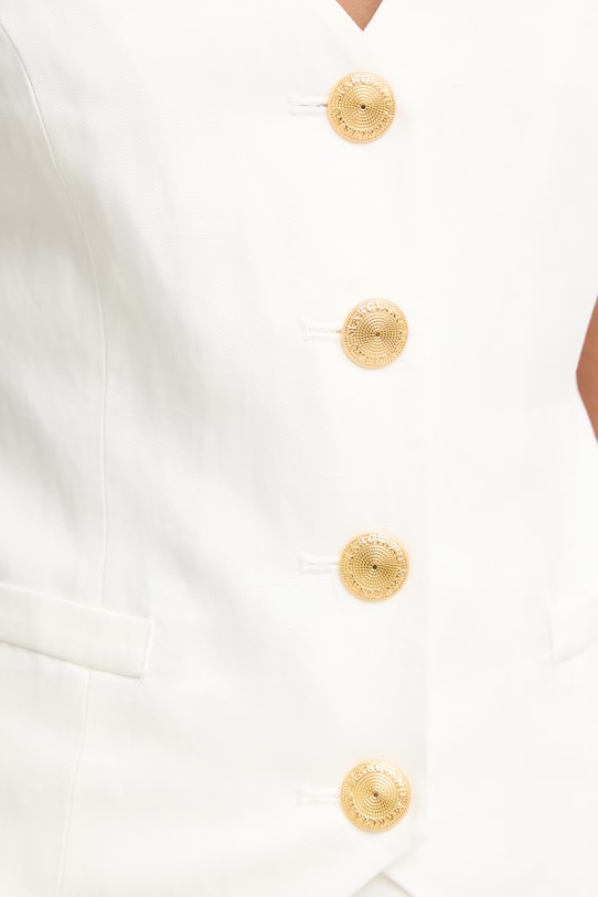 Marciano by Guess однобортний жилет жіночий з додаванням льону JANE G6GH26.W2218 білий