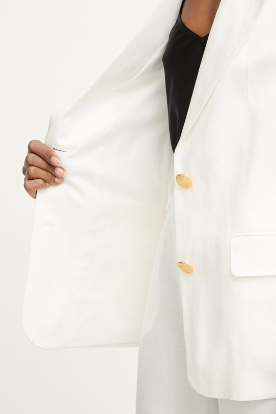 Marciano by Guess enoredni ženski suknjič z dodatkom lanu JANE G6GN04.W1764 bela