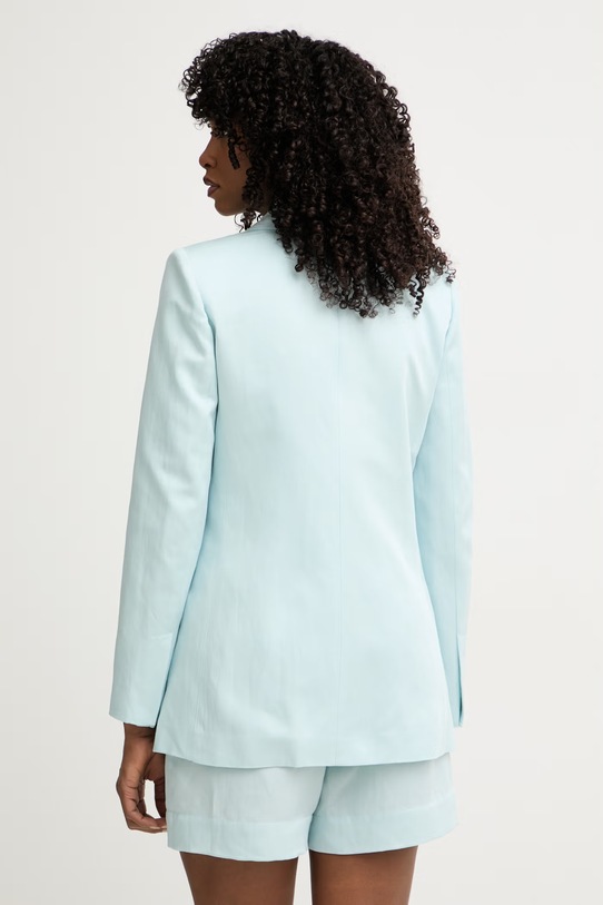 Odjeća Marciano by Guess jednoredni sako ženski s dodatkom lana JANE G6GN04.W1764 tirkizna