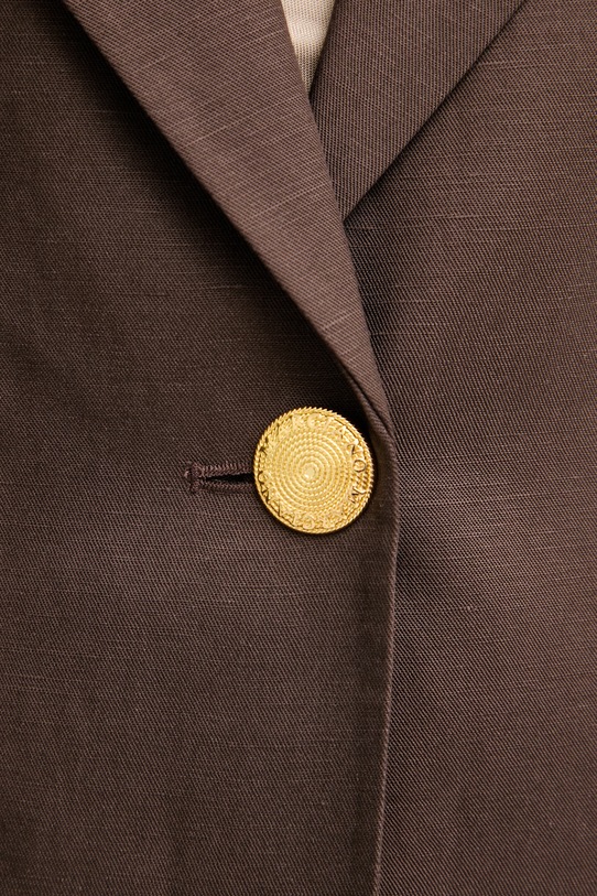 Marciano by Guess enoredni suknjič ženski z dodatkom lanu JANE G6GN04.W1764 rjava