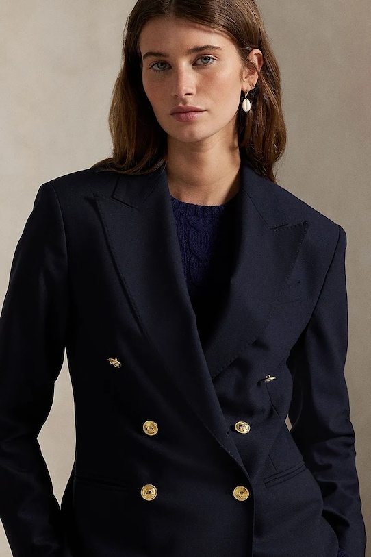 Polo Ralph Lauren jachetă cu lână bleumarin 211952571