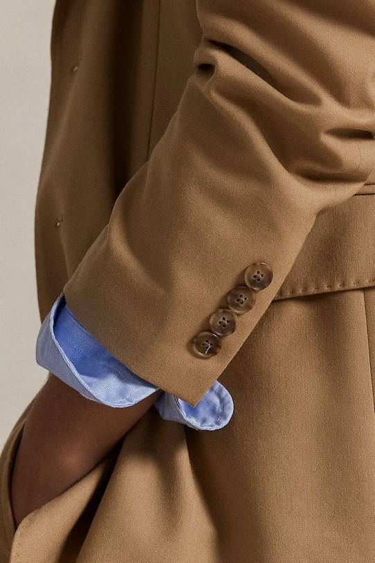 Polo Ralph Lauren marynarka z dodatkiem wełny 211977093 brązowy