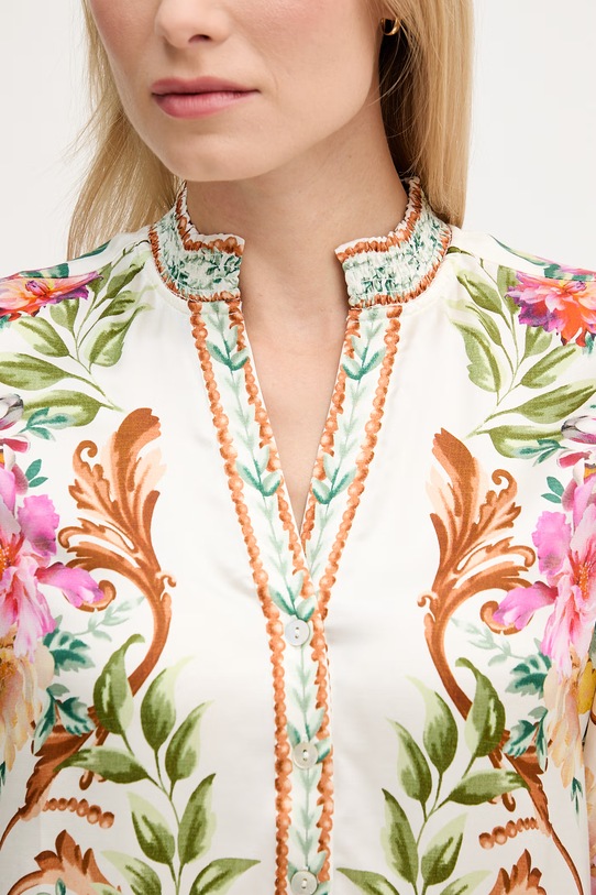 Hale BOB koszula z dodatkiem jedwabiu Kahlani 5YDG212A beżowy