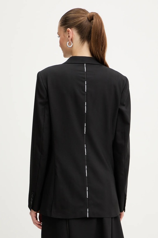 Odzież Karl Lagerfeld marynarka z dodatkiem wełny B1W14012 czarny