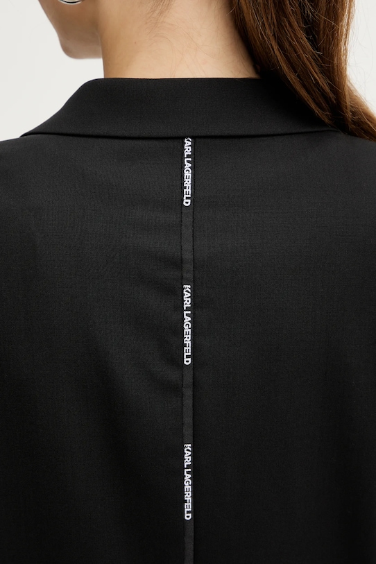 Karl Lagerfeld marynarka z dodatkiem wełny B1W14012 czarny