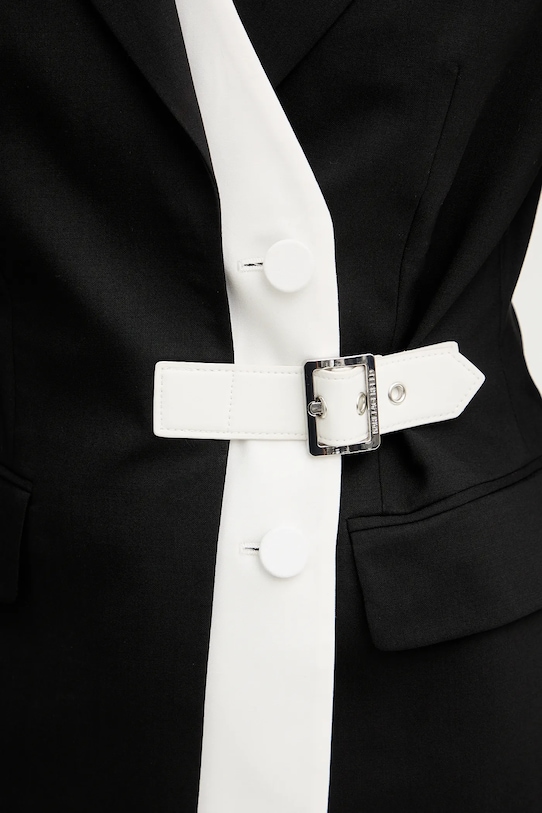 Σακάκι με προσθήκη μάλλινου υφάσματος Karl Lagerfeld BW ESSENTIAL B1W14006 μαύρο