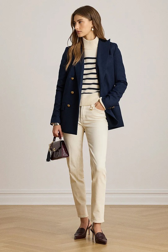 Oblečenie Vlnené sako Lauren Ralph Lauren 200P03499 tmavomodrá