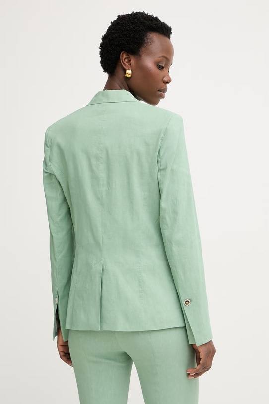 Oblačila Pinko enoredni suknjič ženski z lanom 106597.A34I zelena